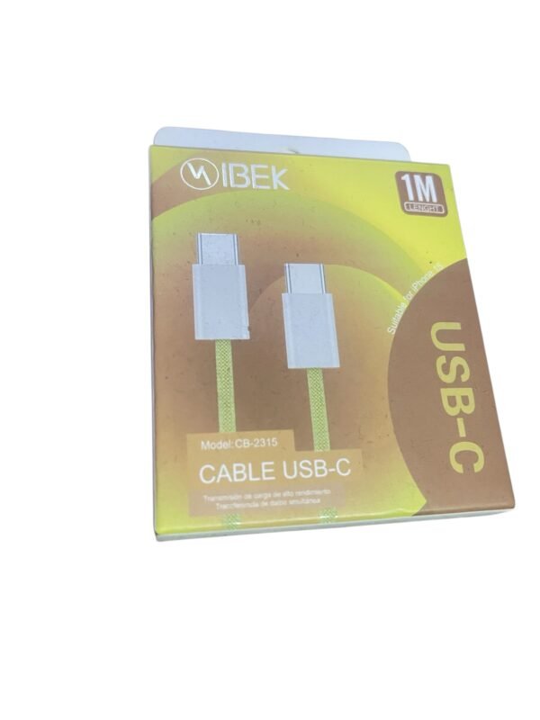 Cable Usb C a C Color Clarito Mallado 1m